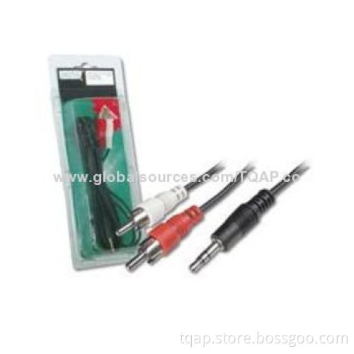 Audio Adapter Cable, 3.5mm Stereo M to 2 x Cinch M